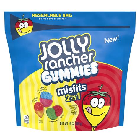 jolly rancher misfits    assorted fruit flavored gummies candy
