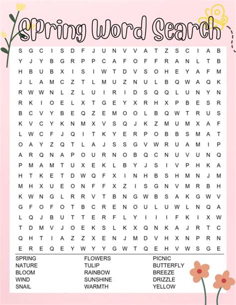 spring word search  cougar press