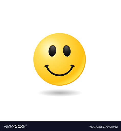 Happy Emoticon Emoji Bright Smile Symbol Eps Vector Image