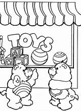 Coloring Shop Toys Pages Toy Store Care Front Bears Drawing Kids Shopping Colouring Print Color Cart Amusing Grocery Draw Getcolorings sketch template