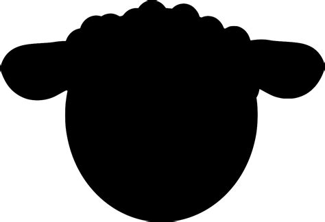 svg face sheep cartoon wool  svg image icon svg silh