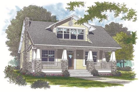 front elevation  bungalow home theplancollection house plan   bungalow style