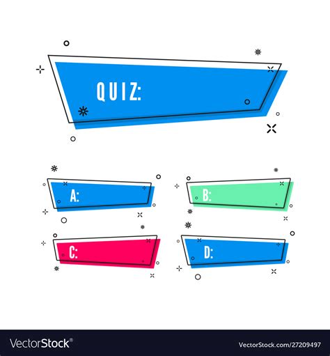 design quiz question   answer option vector image