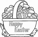 Easter Basket Coloring Pages Egg Printable Drawing Happy Bunny Outline Vegetable Color Chick Print Shape Getdrawings Getcolorings Colorings sketch template