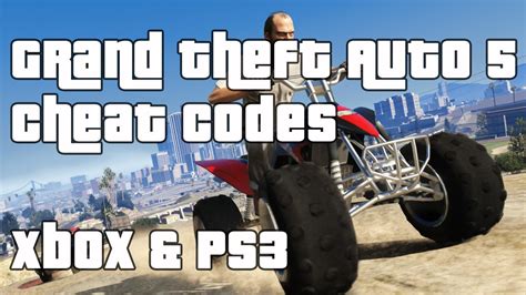 Grand Theft Auto 5 Cheat Codes [xbox And Ps3] Youtube