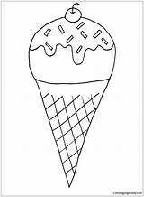 Coloring Snow Pages Cone Ice Cream Printable Color sketch template