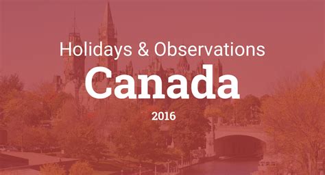 holidays  observances  canada