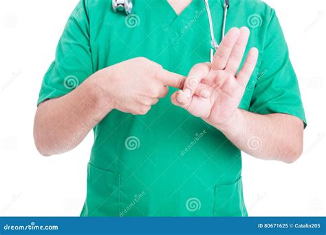 medic or doctor hand simulating sex stock image image of accoucheur