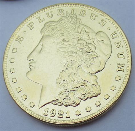 united states morgan  dollar gold plated copy coin