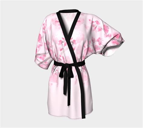 pink cherry blossoms kimono robe kimono robe printed kimono robe robe