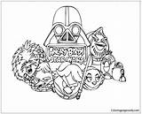 Angry Birds Star Wars Pages Coloring Color sketch template