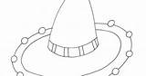 Sombrero Coloring Pages Template Kids sketch template