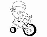 Tricycle Coloring Boy Getcolorings Coloringcrew sketch template