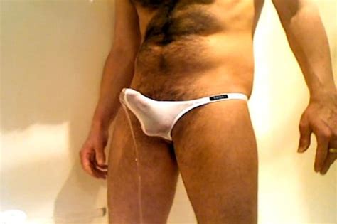 lovely guy peeing in panties gay pissing porn at thisvid tube