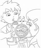 Diego Go Coloring Pages Camera Kids Printable Dora Print Color Explorer Disney sketch template