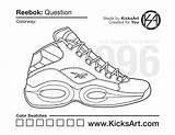 Reebok Kicksart Stencils sketch template