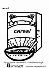 Cereali Cereales Colorear Disegno Kleurplaat Ontbijtgranen Stampare Ontbijt Educima Gezonde Voeding Werkblad Scarica Schoolplaten Educolor sketch template