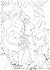Sasuke Coloring Pages Amaterasu Lineart Color Printable Cartoons sketch template