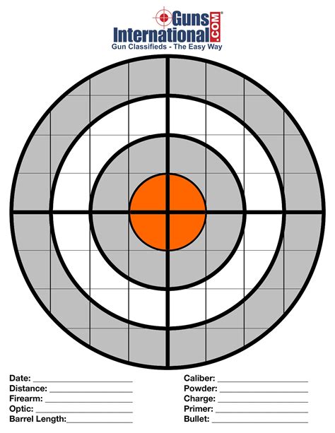 gunsinternationalcom printable  targets  target paper shooting