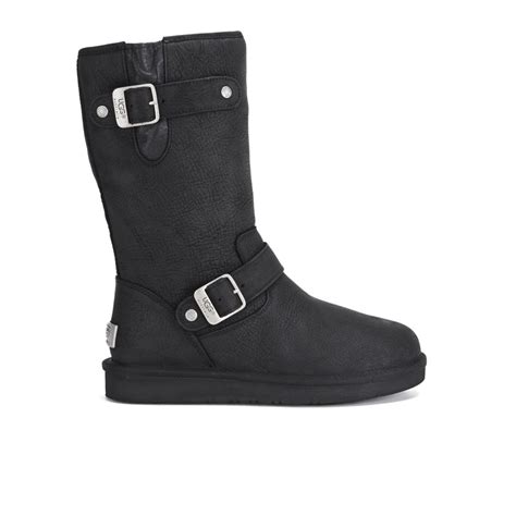 ugg womens sutter waterproof leather buckle boots black  uk delivery