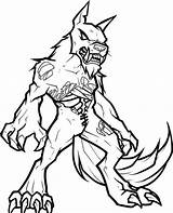 Coloring Zombie Werewolf Pages Scary Halloween Minecraft Zombies Wolf Print Dog Drawings Drawing Coloring4free Printable Color Villager Face Plants Vs sketch template