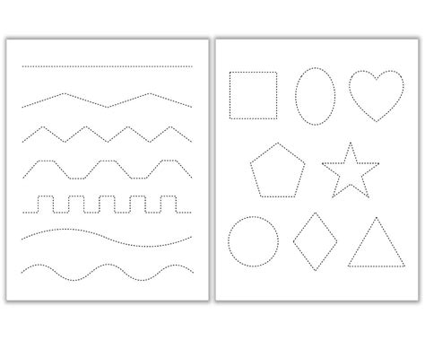 printable cutting tracing practice worksheets  craft