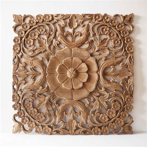 buy natural wooden wall art panel  thailand