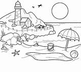 Coloring Pages Sunset Girls Beach sketch template