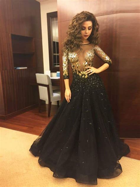 myriam fares prom dresses long with sleeves prom