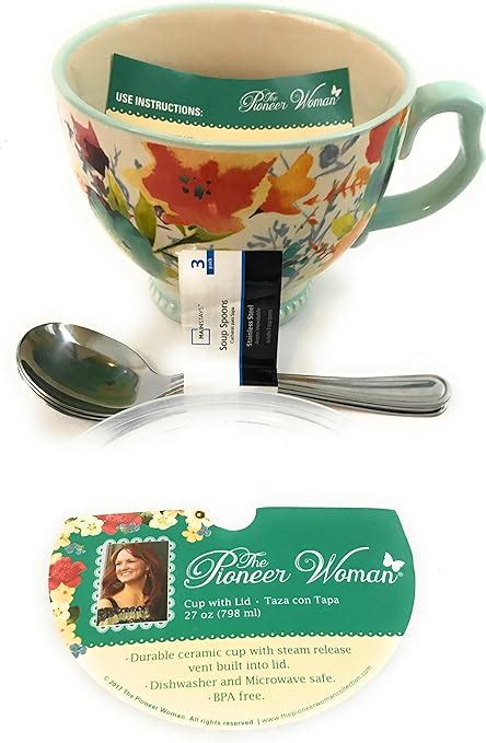 The Pioneer Woman 27 Oz Ceramic Soup Cup With Vented Lid