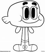 Gumball Coloring Amazing Pages Cartoon Network Printable Darwin Characters Drawings Character Drawing Draw Para Colorear Print Mundo Color Getdrawings Template sketch template