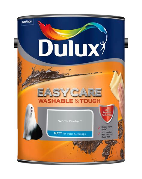 dulux easycare warm pewter matt emulsion paint  departments diy