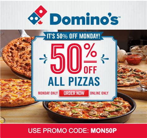 dominos pizza canada monday surprise offers save     pizzas  promo code today