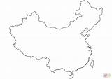 China Map Coloring Blank Outline Pages Chinese Printable Transparent Drawing sketch template