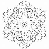 Rangoli Coloring Pages Kolam Diwali Flower Buds Printable Drawing Pattern Print Color Dots Dot sketch template