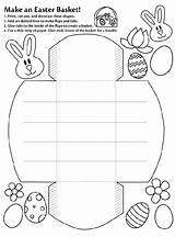 Easter Basket Template Make Coloring Printable Paper Pages Crayola Baskets Craft Activities Crafts Kids Bunny Print Sheets Preschool Worksheets Paques sketch template