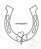 Horseshoe Lucky Template Coloring St Pages Patricks Clover Patrick Pattern Pdf Print Resolution Coloringpage Eu sketch template