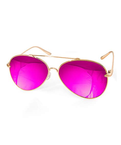 Take A Look At This Hot Pink And Goldtone Tommie Sunglasses Today Pink