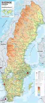 Bildresultat för Sverige karta. Storlek: 150 x 345. Källa: www.vidiani.com