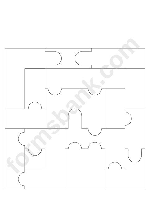 pieces puzzle template printable
