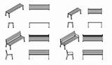 Dwg Benches sketch template