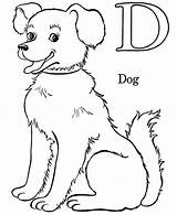 Dog Coloring Abc Learning Sheet Color sketch template