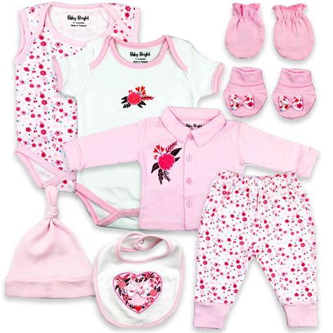 baby bright baby bright newborn clothes  girl    months  pcs