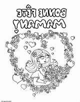 Fete Maman Coloriage Meres sketch template