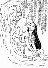 Coloring Pocahontas Pages Disney Princess Kids sketch template