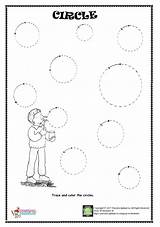 Trace Tracing Preschoolplanet Circles sketch template
