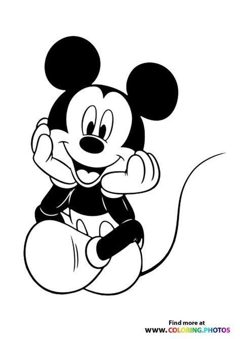 mickey mouse coloring pages  kids   easy print