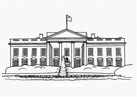 white house printable coloring page  printable coloring pages