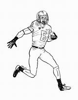 Coloring Football Pages Broncos Oregon Denver Nfl Player Players Ducks College Drawing Printable Print Back Tom Brady Colouring Stencil Color sketch template