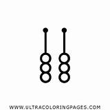 Earrings Coloring Pages sketch template
